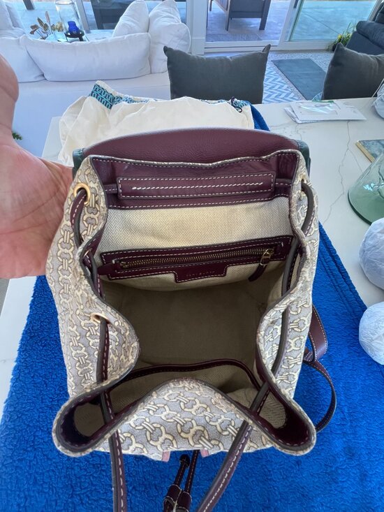TORI BURCH LEATHER & CANVAS BACKPACK main image 9